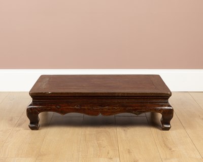 Lot 1130 - A Chinese hardwood opium table