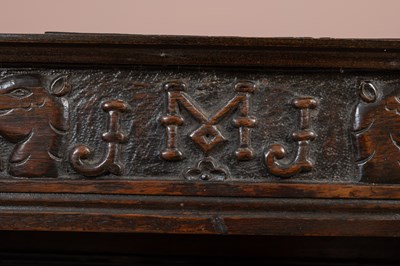 Lot 366 - An antique Welsh oak Deuddarn cupboard
