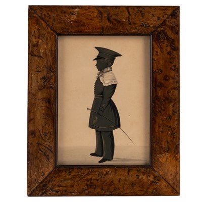 Lot 147B - An early 19th century silhouette portrait of a...