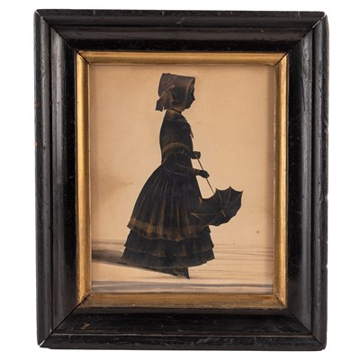 Lot 147C - An early 19th century silhouette portrait of a...