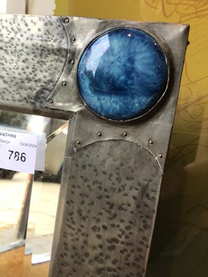 Lot 786 - Arts & Crafts Wall mirror, circa 1920 pewter...