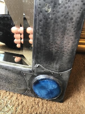 Lot 786 - Arts & Crafts Wall mirror, circa 1920 pewter...