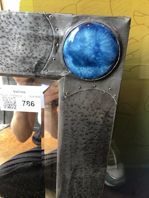 Lot 786 - Arts & Crafts Wall mirror, circa 1920 pewter...