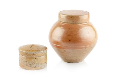 Lot 522 - Sarah Walton (b.1945) Two lidded pots...