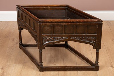 Lot 400 - An oak diamond shaped planter