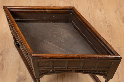 Lot 400 - An oak diamond shaped planter