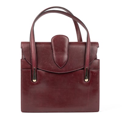 Lot 542 - A Asprey London burgundy leather, small...