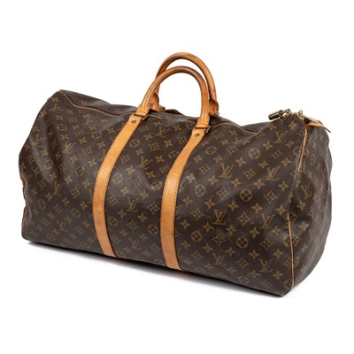 Lot 504 - Louis Vuitton Paris 'Keepall 55' bag in iconic...