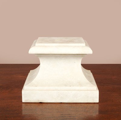 Lot 209 - A marble square section spreading statue base