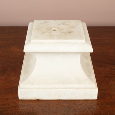 Lot 209 - A marble square section spreading statue base