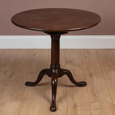 Lot 238 - A 19th century mahogany birdcage tilt-top tripod table