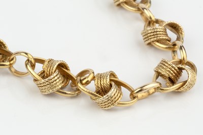 Lot 288 - A fancy-link long chain, composed of oval and...