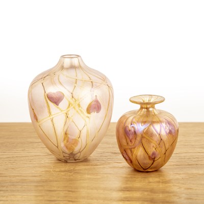 Lot 314 - Siddy Langley (b.1955) two studio glass vases,...