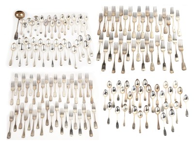 Lot 451 - Collection of silver flatware comprising a...