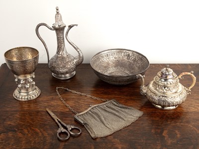 Lot 308 - Collection of white metal and silver items...