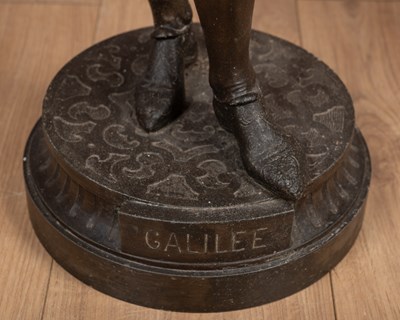 Lot 712 - Three 19th century spelter sculptures of gentlemen