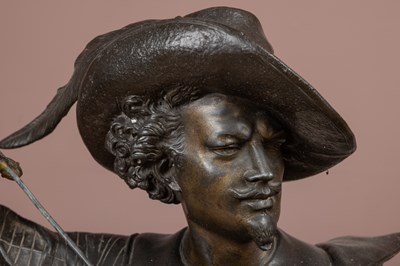 Lot 712 - Three 19th century spelter sculptures of gentlemen
