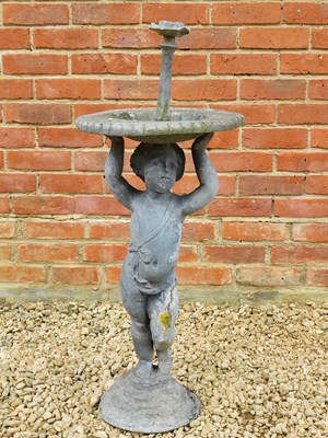 Lot 1311 - A lead fountain in the form of a boy