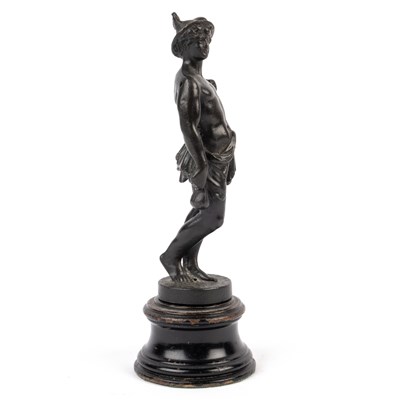 Lot 492 - A 19th century bronze statue of Mercury