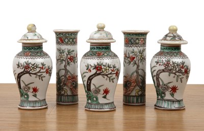 Lot 454 - Garniture of five miniature vases Chinese,...