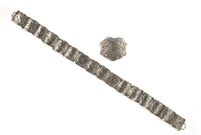 Lot 285 - White metal belt Chinese, late 19th/ early...