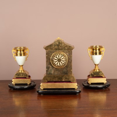 Lot 315 - A 19th century French ormolu garniture de cheminée
