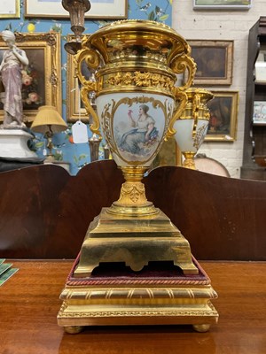 Lot 315 - A 19th century French ormolu garniture de cheminée