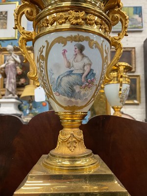 Lot 315 - A 19th century French ormolu garniture de cheminée