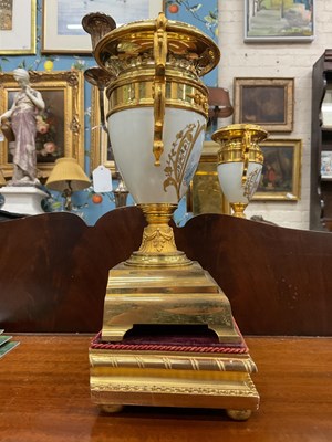 Lot 315 - A 19th century French ormolu garniture de cheminée