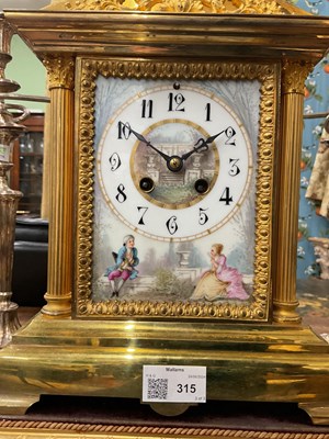 Lot 315 - A 19th century French ormolu garniture de cheminée