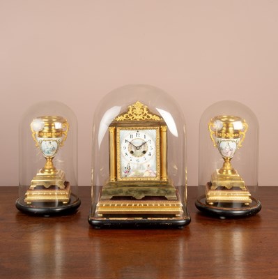 Lot 315 - A 19th century French ormolu garniture de cheminée