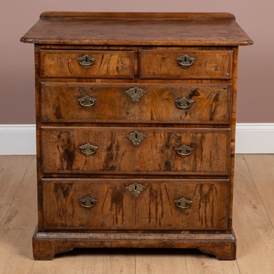 Lot 440 - A Georgian walnut chest of drawers