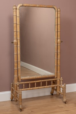 Lot 250 - A decorative French cheval mirror