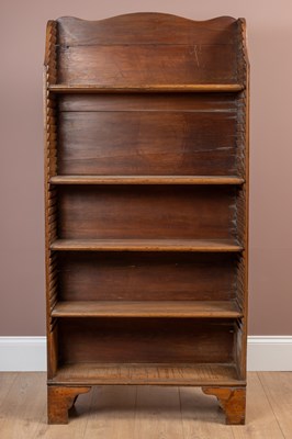 Lot 1190 - A 19th century and later painted pine adjustable bookcase