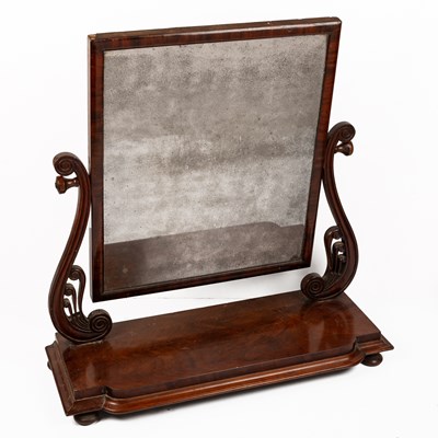 Lot 181 - A William IV mahogany dressing table mirror