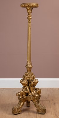 Lot 1177 - A Neo-Classical gilt painted torchère