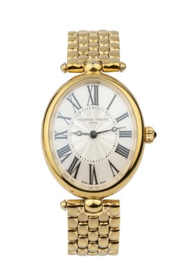 Lot 185 - A lady's gold plated wristwatch by Frederique...