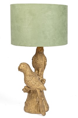 Lot 1079 - A gold painted table lamp