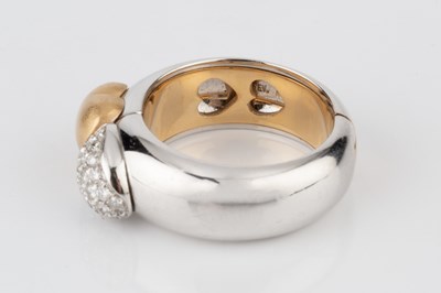 Lot 256 - A diamond set dress ring, of hinged heart...