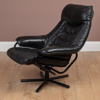 Lot 1049 - A Skoghaug Industries reclining swivel armchair