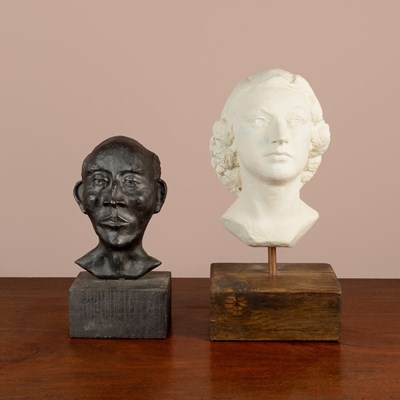 Lot 1082 - Two sculptured busts