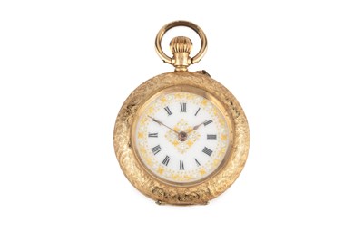 Lot 331 - An open face fob watch, the gilt heightened...