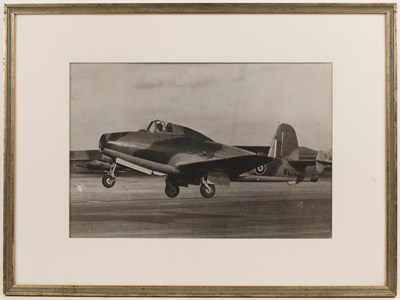 Lot 190 - Monochrome photograph of a Gloster Whittle...