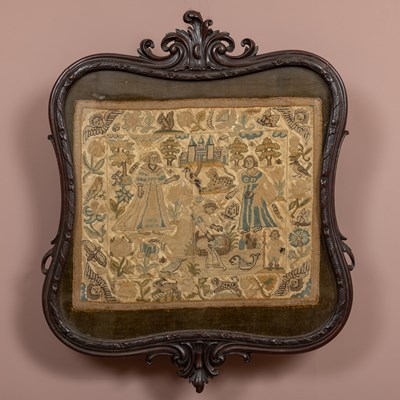 Lot 442 - A Charles II needlework panel