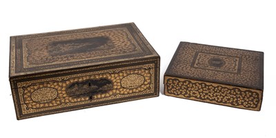 Lot 362 - Two lacquered and gilt-decorated boxes