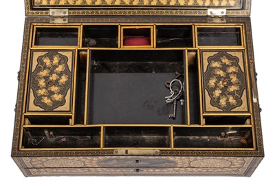 Lot 362 - Two lacquered and gilt-decorated boxes