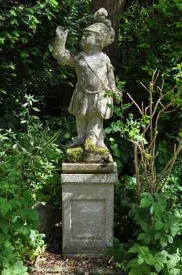 Lot 1296 - A sculpture of a boy in Roman soldier costume