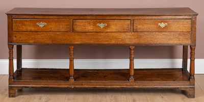 Lot 499 - A 19th century oak dresser base