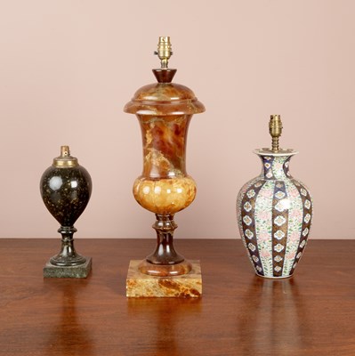 Lot 361 - A group of three table lamps