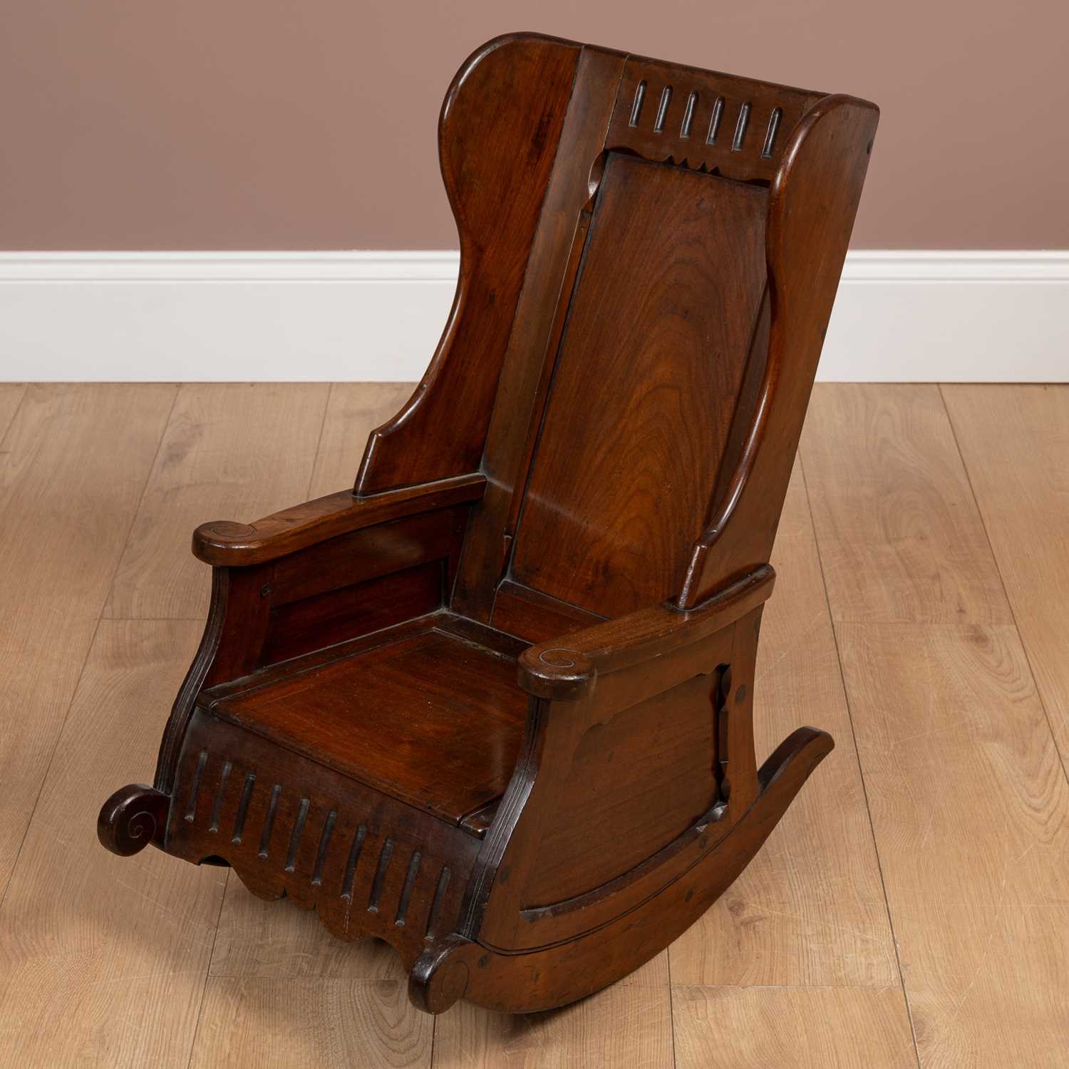 Lot 186 - A mahogany child's 'shepherd chair'